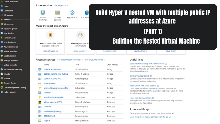 Become a pro at building Hyper-V Nested Virtual Machines containing multiple different IP addresses