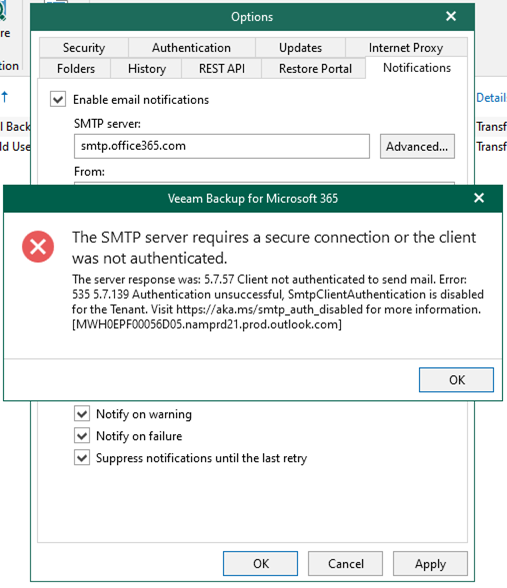 SmtpClientAuthentication is disabled for the Tenant.png